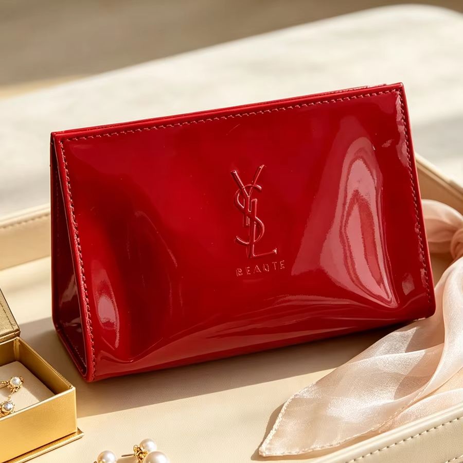 Luxury Skincare Tools - Borsa Cosmetica YSL in Pelle Verniciata