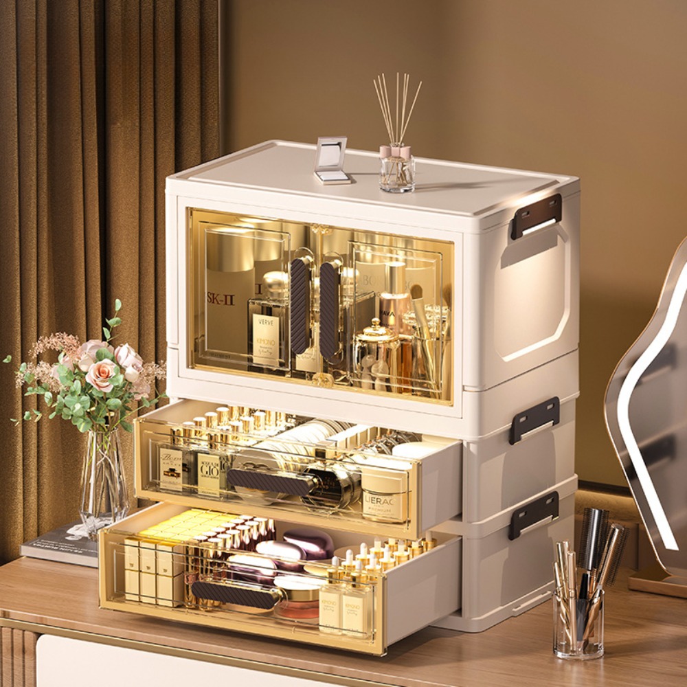 Luxury Skincare Organizer - Organizzatore cosmetico multifunzionale a 3 livelli,