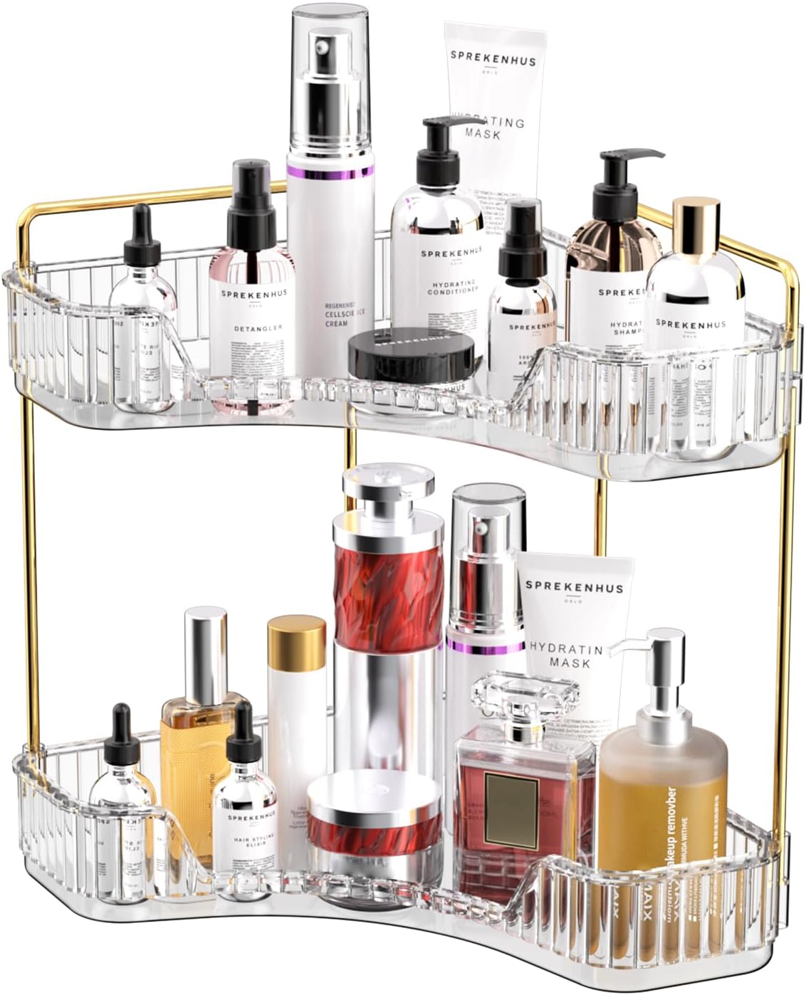 Organizzatore da bagno a 2 liv - Luxury Skincare Tray recensione e prezzo